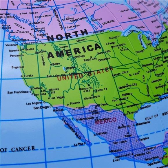 2 Pack 16 Inches Inflatable Globe Blow up World Globe Beach Ball Globe for Party - Picture 2 of 6